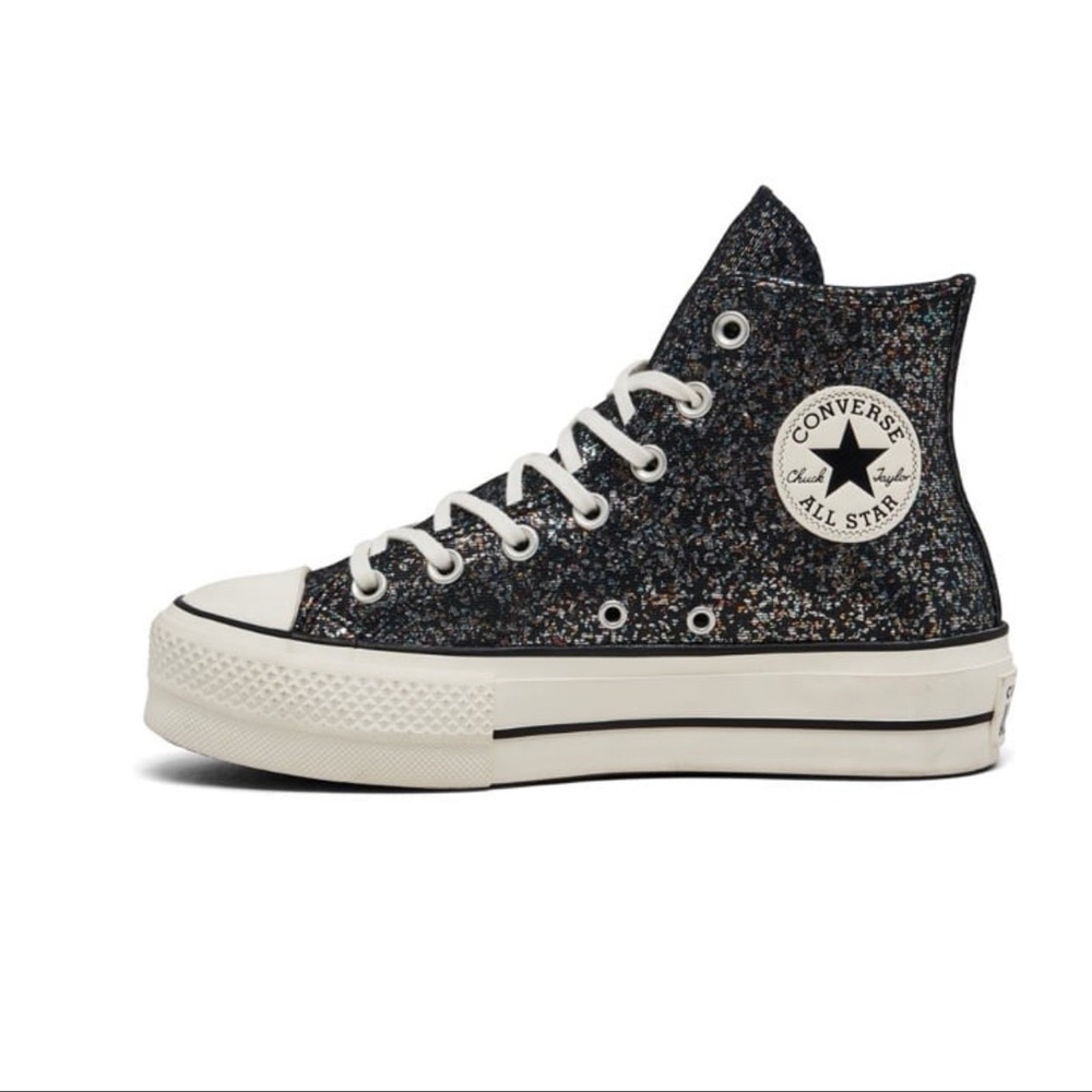 Converse Women's Glitter High-Top Sneakers - Black and White